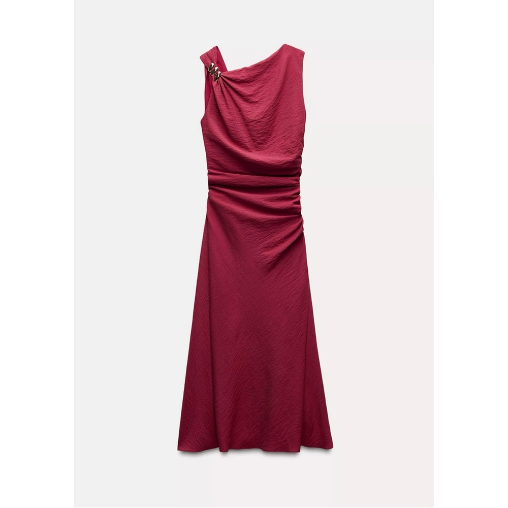 GOLDEN APPLIQUÉ MIDI DRESS